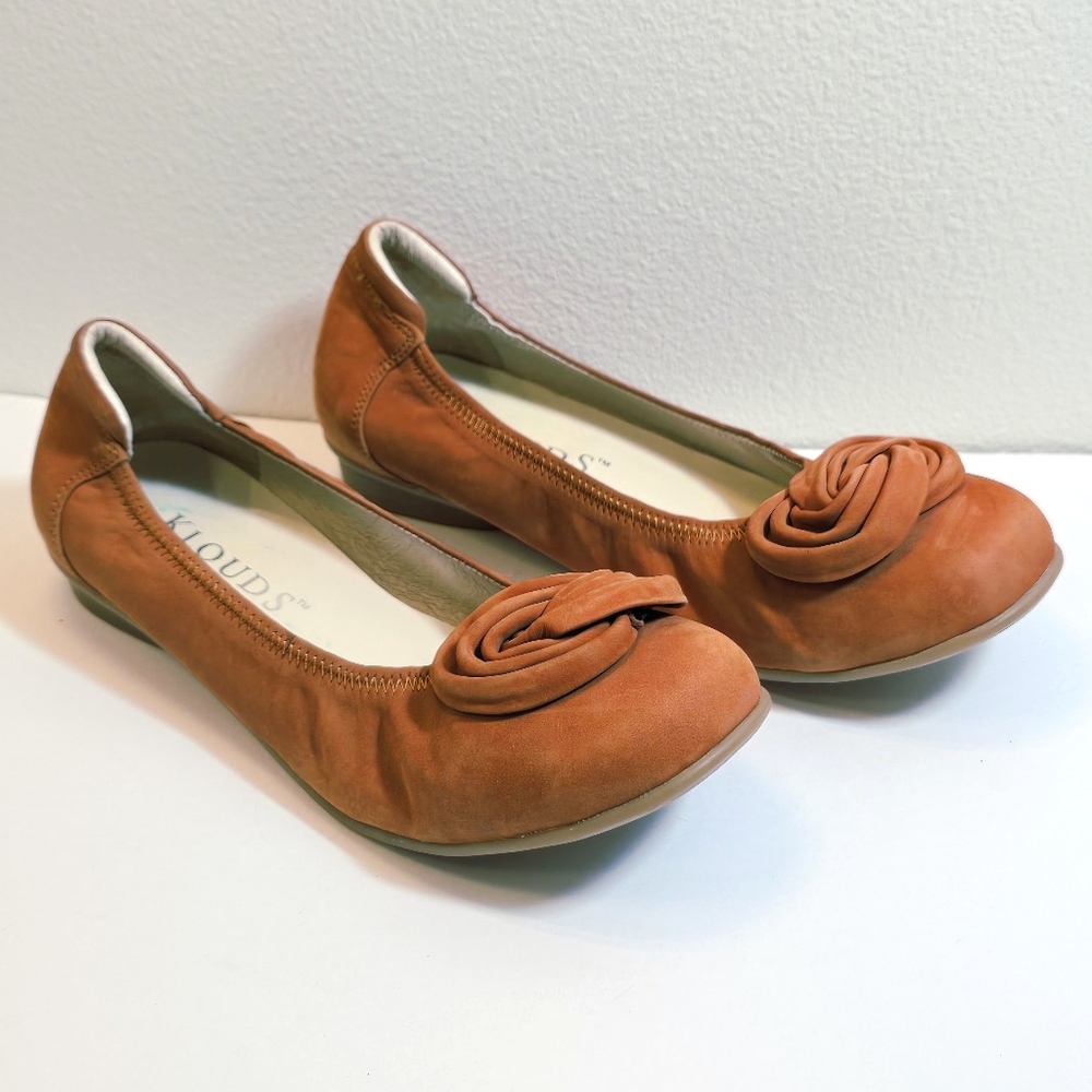 Klouds Phoebe classic flat ballet style nubuck upper Flexible leather size 38